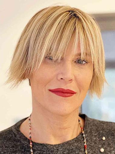 Gerade Glattes Echthaar Stilvoll für Frauen