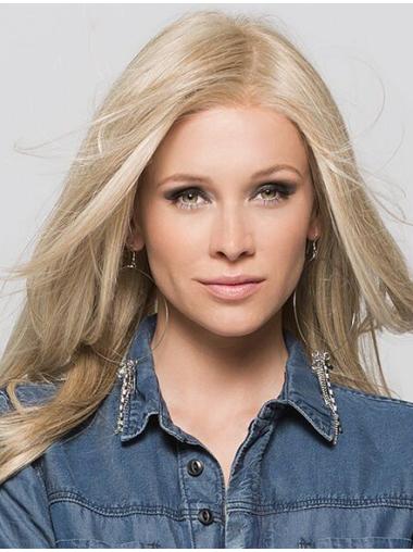 Blonde Glatte Perücken ohne Pony Remy Echthaar