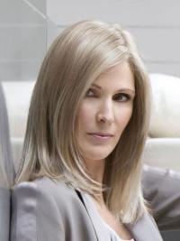 Lange Glatte Echthaar Perücken für Frauen