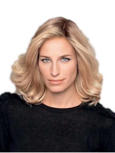 Damen Echthaarperücke Braun Gewellt Beste