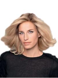 Damen Echthaarperücke Braun Gewellt Beste