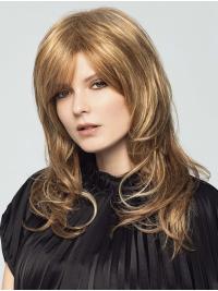 Blonde 20" Echthaarperücke gewellt für Damen