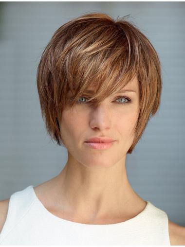 Perücke ohne Kappe Bob auburn Echthaar preiswert