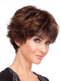 Natürliche Boycut Echthaarperücke Lace Front für Damen