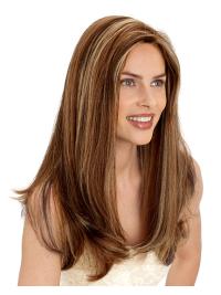 Hochwertige Echthaarperücken Gestuft natürlicher Look