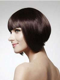 Echthaar Bob Perücke für Damen ohne Kappe