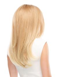 Blonde 17 Zoll Echthaarperücke Lace Front für Damen