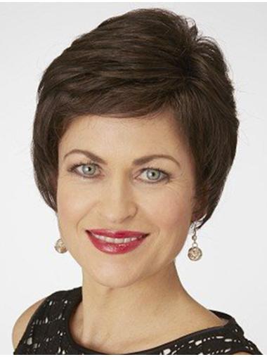 Kurze glatte Perücke Echthaar trendige und beliebte