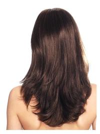 Echthaarperücke schwarz Lace Front mit Pony