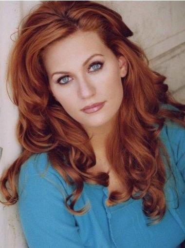 Echthaarperücke in Kupfer Promi Stil für Damen