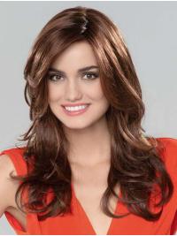 Echthaarperücke für Damen handgeknüpft braun Gestuft