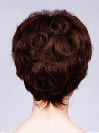 Remy Echthaar 6" Perücke gewellt Kurzhaar Natürlich