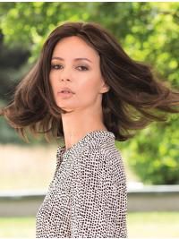 Elegante 14" Perücke Echthaar Lace Front schulterlang